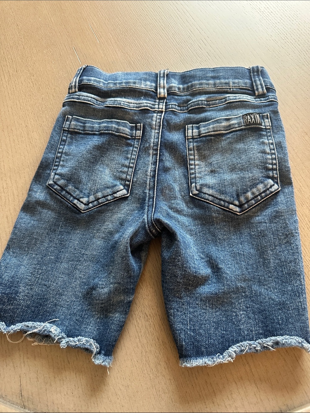 Kids Denim Frayed Hem Shorts - Blue